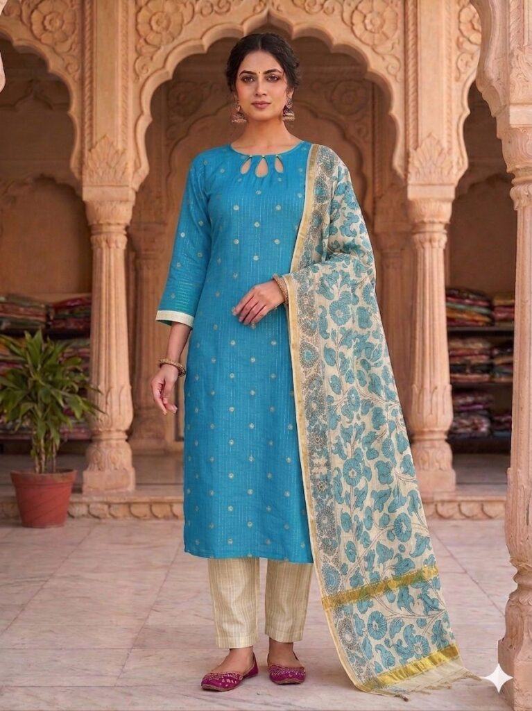 raw silk blue